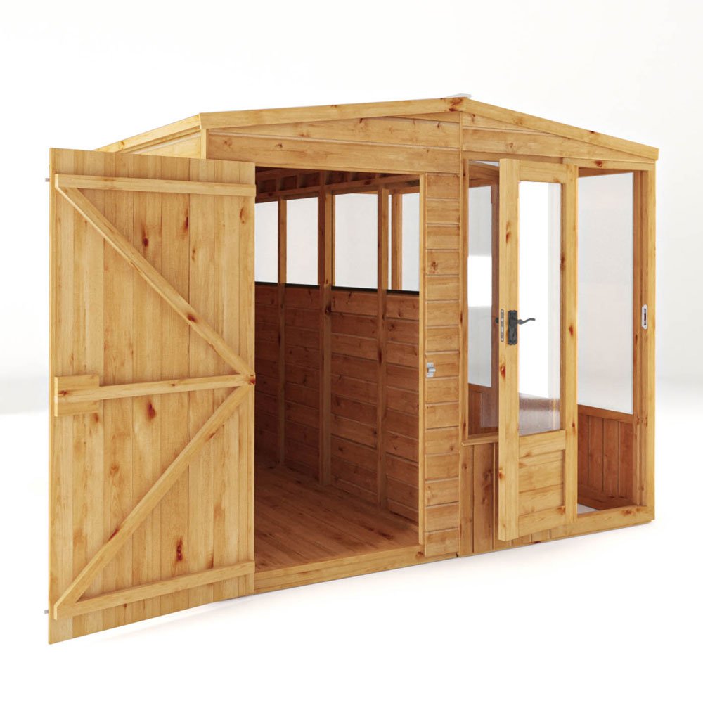 Mercia 8 x 8 Woodsman Combi Greenhouse Shed - Styrene