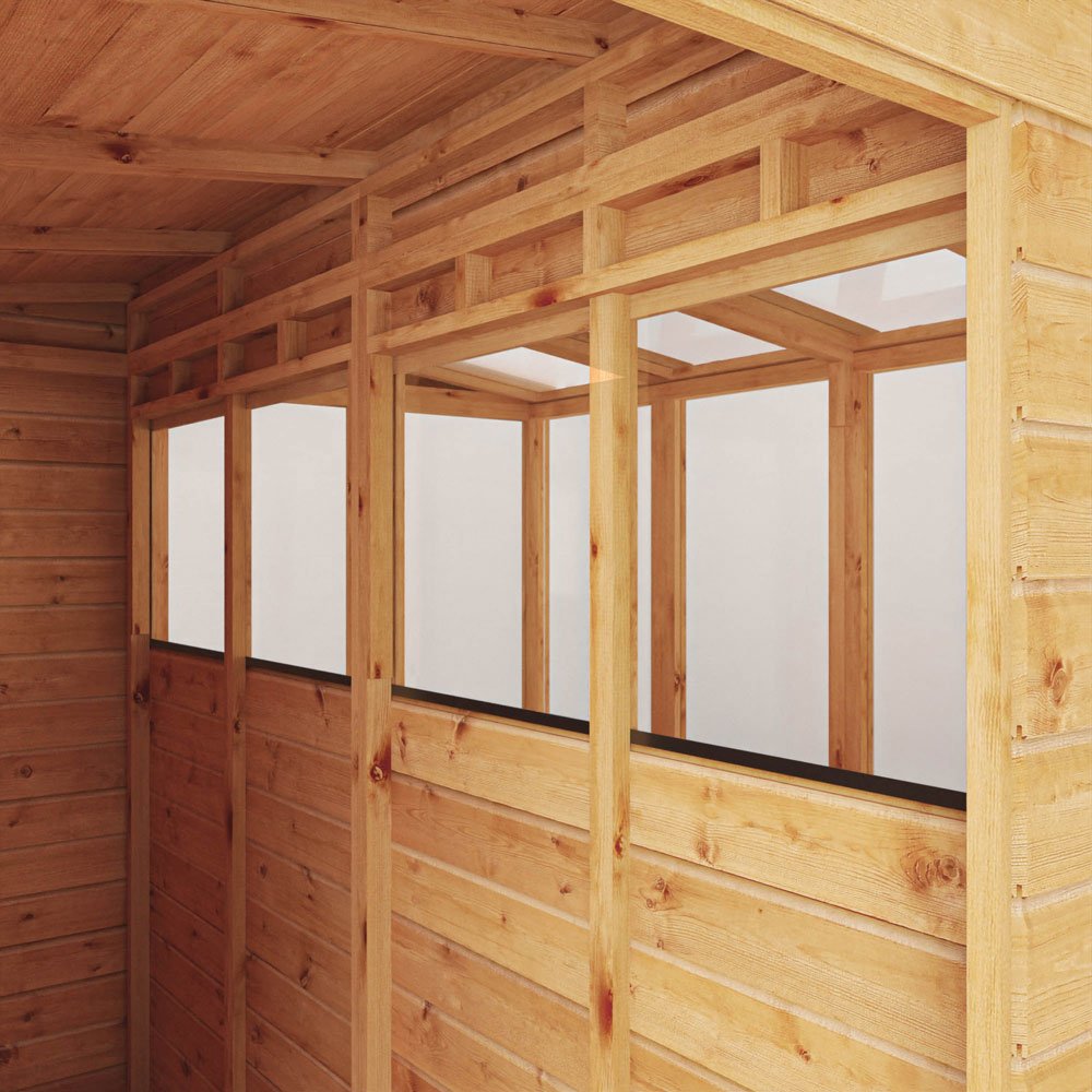 Mercia 8 x 8 Woodsman Combi Greenhouse Shed - Styrene