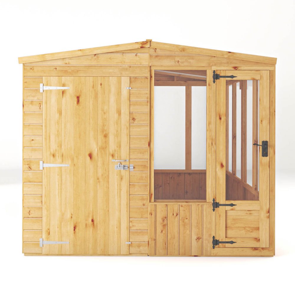 Mercia 8 x 8 Woodsman Combi Greenhouse Shed - Styrene