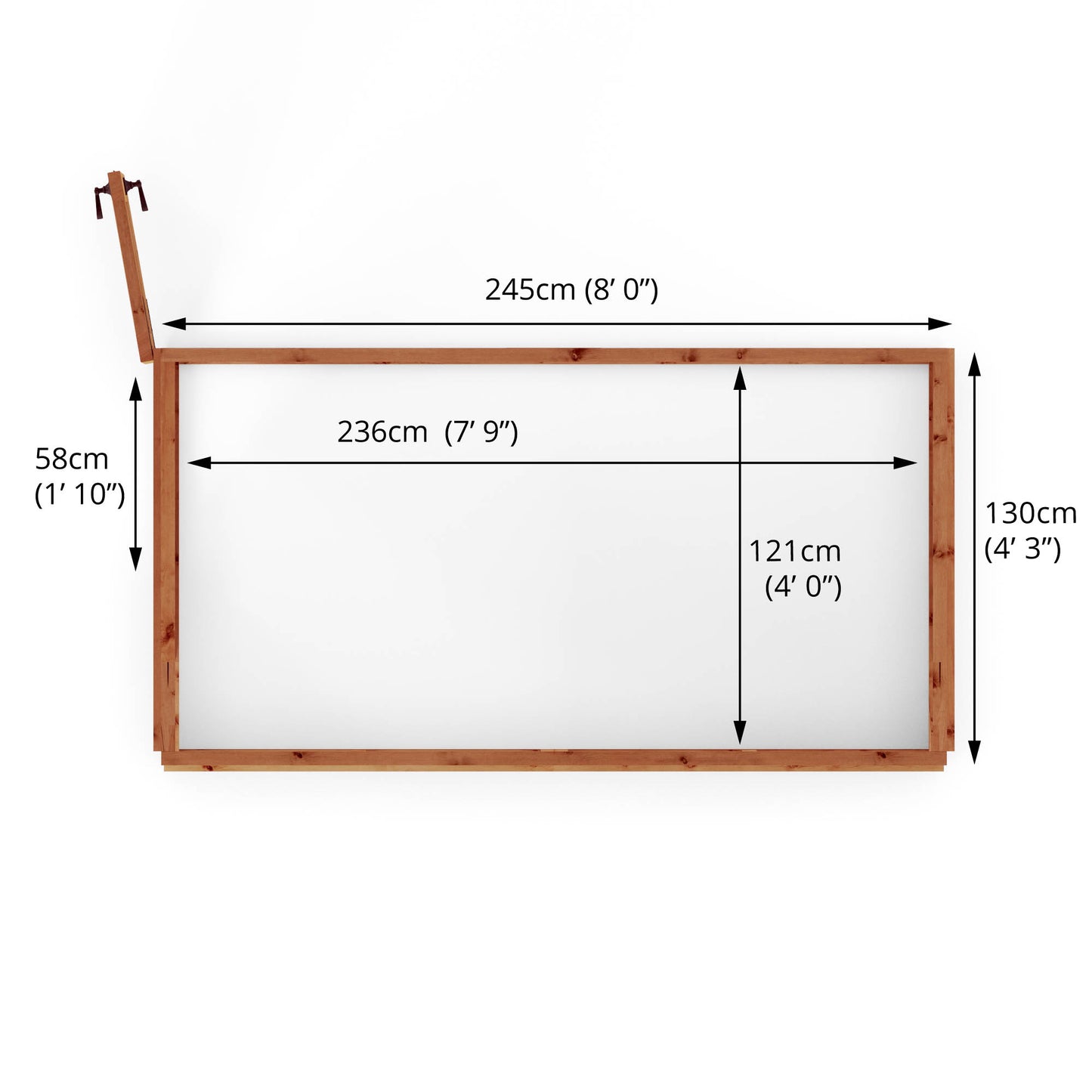 Mercia 8 x 4 Premium Lean To Greenhouse