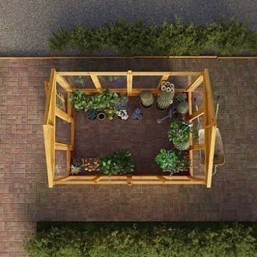 Mercia 8 x 6 Woodsman Apex Greenhouse - Glass