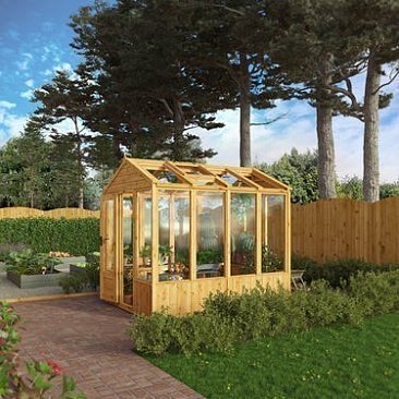 Mercia 8 x 6 Woodsman Apex Greenhouse - Glass