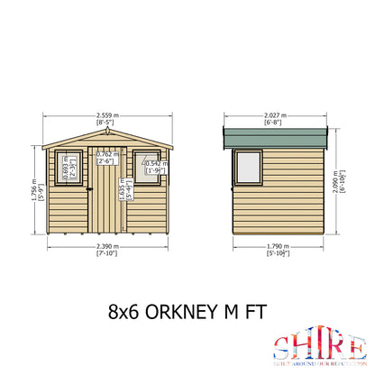 Shire Orkney 8x6 Loglap