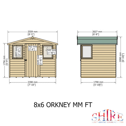 Shire Orkney 8x6 Shiplap