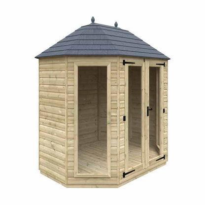 8x6 Tanalised Octagonal Full Pane Shed