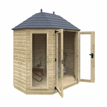 8x6 Tanalised Octagonal Full Pane Shed