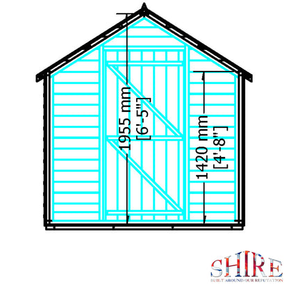 Shire Overlap 8x6 Single Door Value Pressure treated