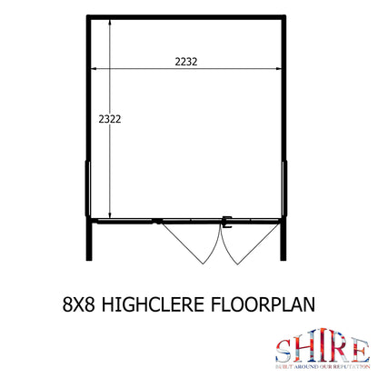 Shire Highclere 8x8 Loglap