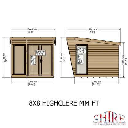 Shire Highclere 8x8 Loglap