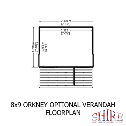 Shire Orkney 8x9 Shiplap