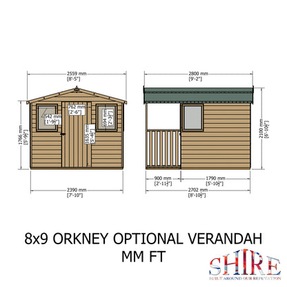 Shire Orkney 8x6 Loglap