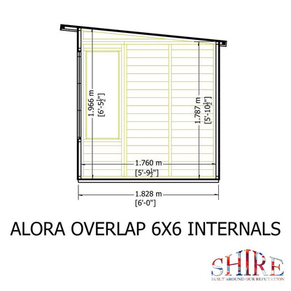 Shire Alora 6x6 Pent Sumerhouse