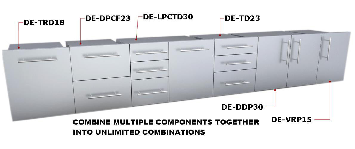 Sunstone Designer Series 42″ Multi-Configurable Double Door