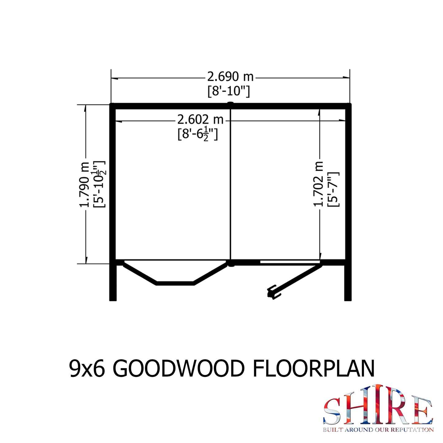 Shire Goodwood 9x6 Loglap Style C