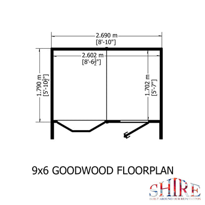 Shire Goodwood 9x6 Loglap Style C