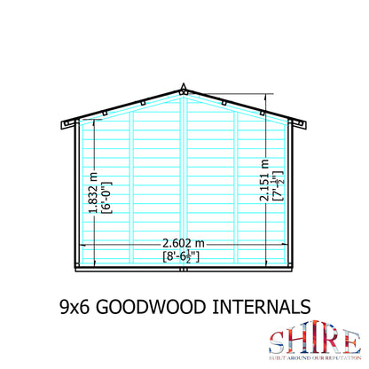 Shire Goodwood 9x6 Loglap Style C