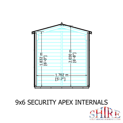 Shire Security Apex 9x6 Single Door Loglap