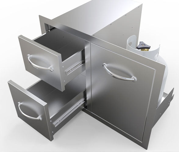 Sunstone Tank Tray Double Drawer Combo