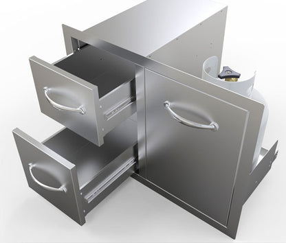 Sunstone Tank Tray Double Drawer Combo