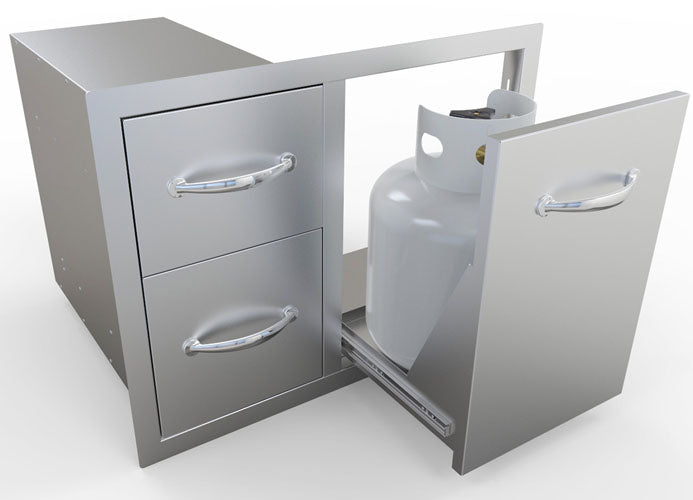 Sunstone Tank Tray Double Drawer Combo