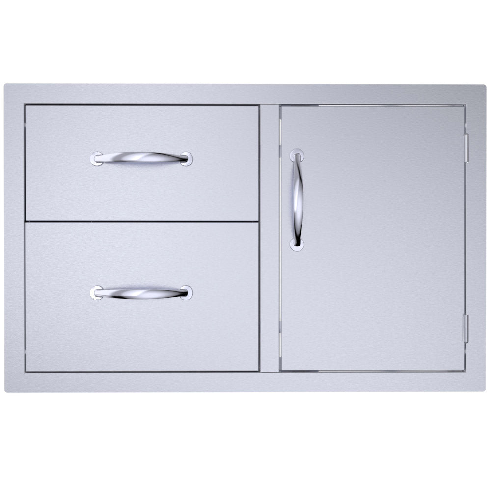 Sunstone Double Drawer and Trash Tray Combo with Plastic Bin