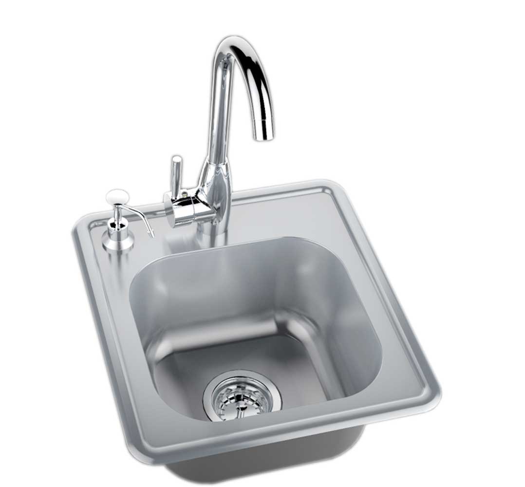 Sunstone Drop-In Sink with Hot/Cold Tap & Soap Dispenser