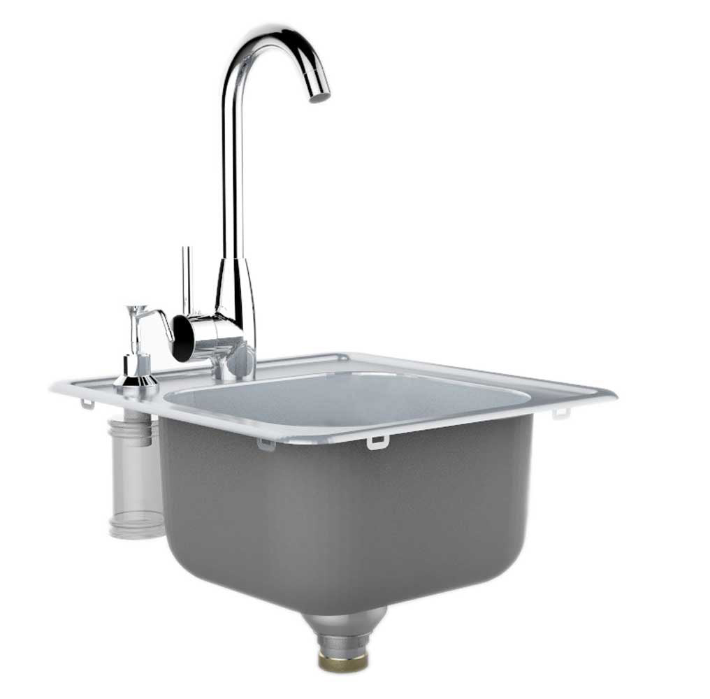 Sunstone Drop-In Sink with Hot/Cold Tap & Soap Dispenser