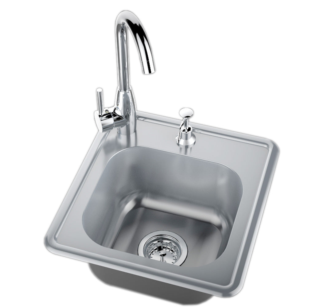Sunstone Drop-In Sink with Hot/Cold Tap & Soap Dispenser