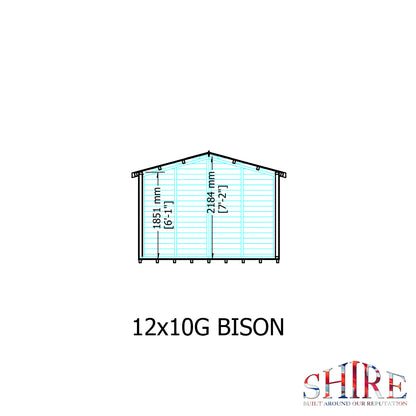 Shire Bison 12x10 Double Door Loglap