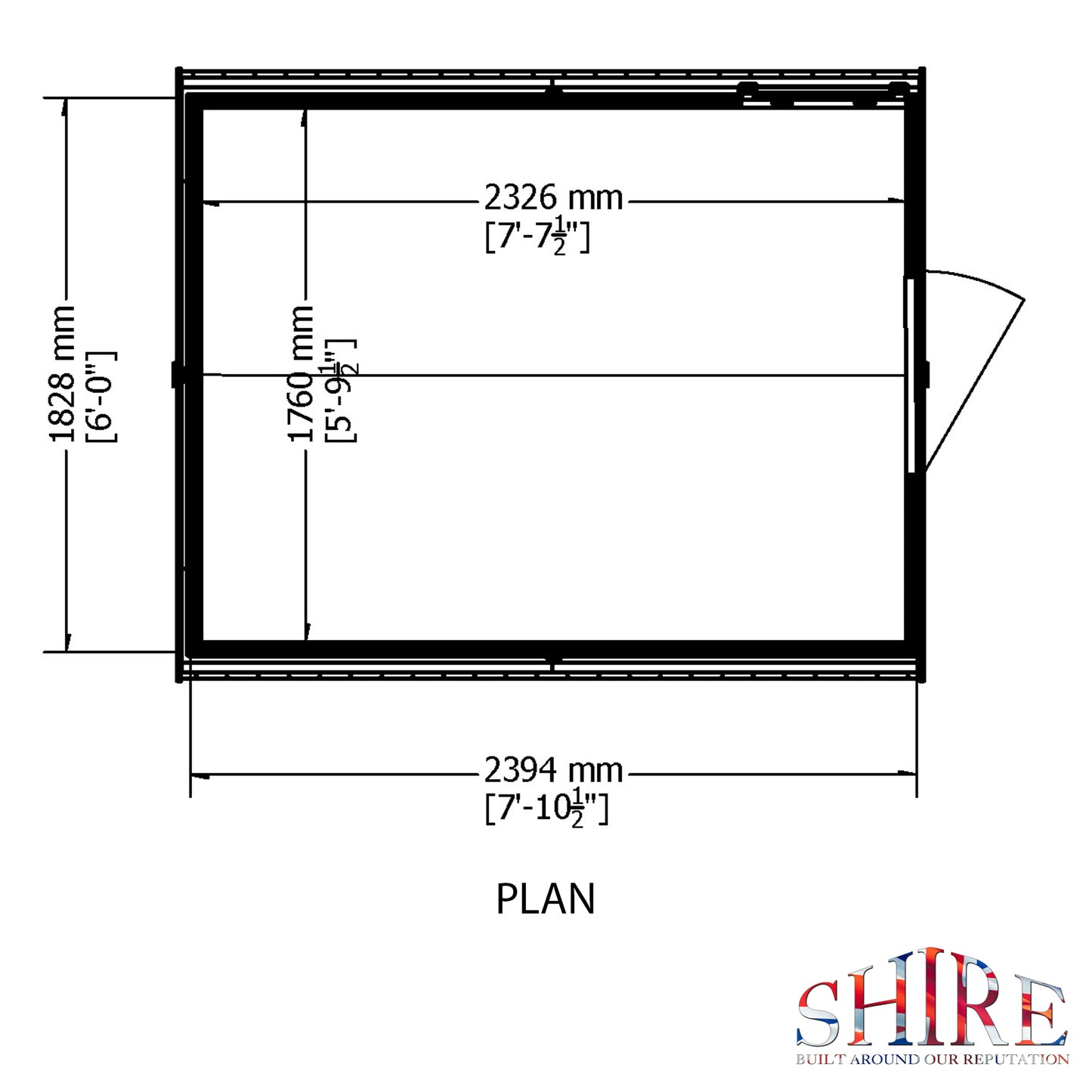 Shire Durham Single Door 8x6