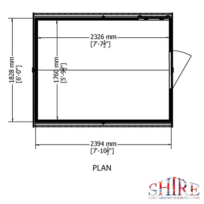 Shire Durham Single Door 8x6