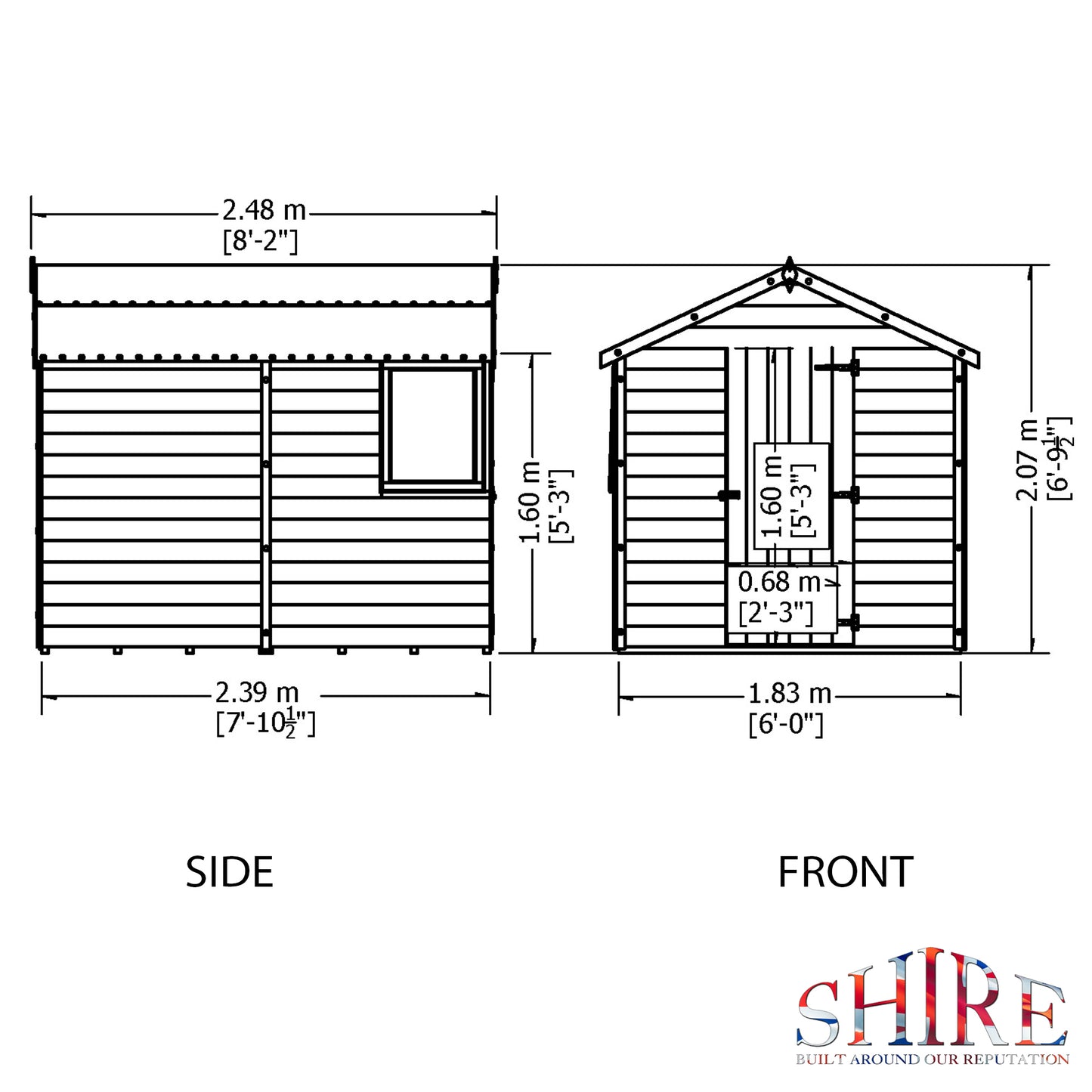 Shire Durham Single Door 8x6