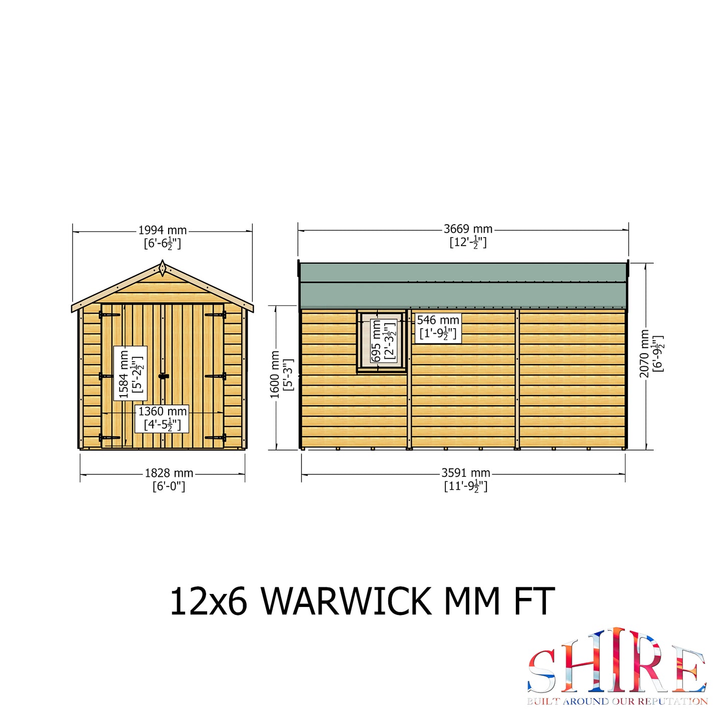 Shire Warwick DD 12x6