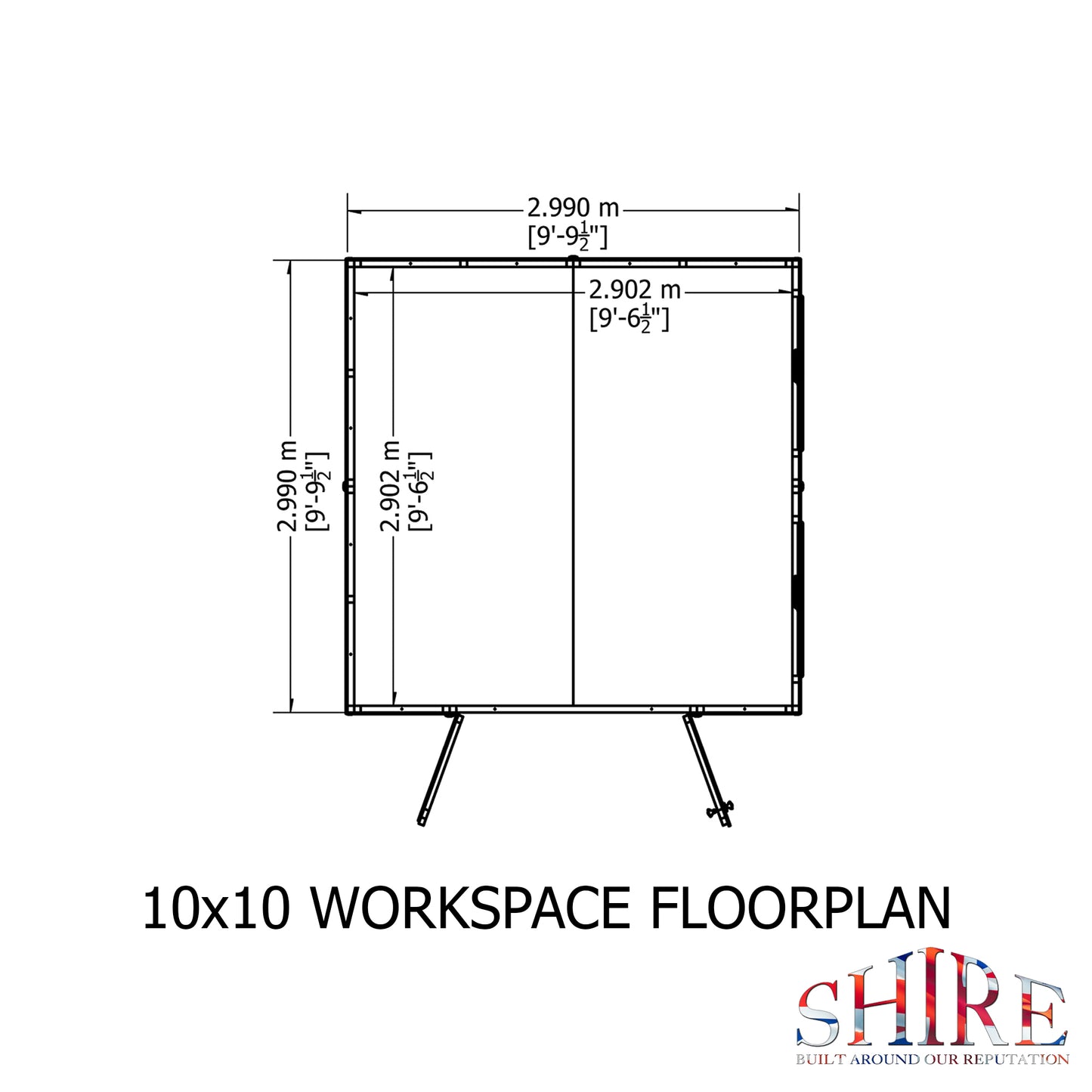 Shire Atlas 10x10 Double Door Shiplap