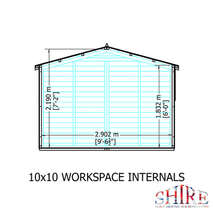 Shire Atlas 10x10 Double Door Shiplap