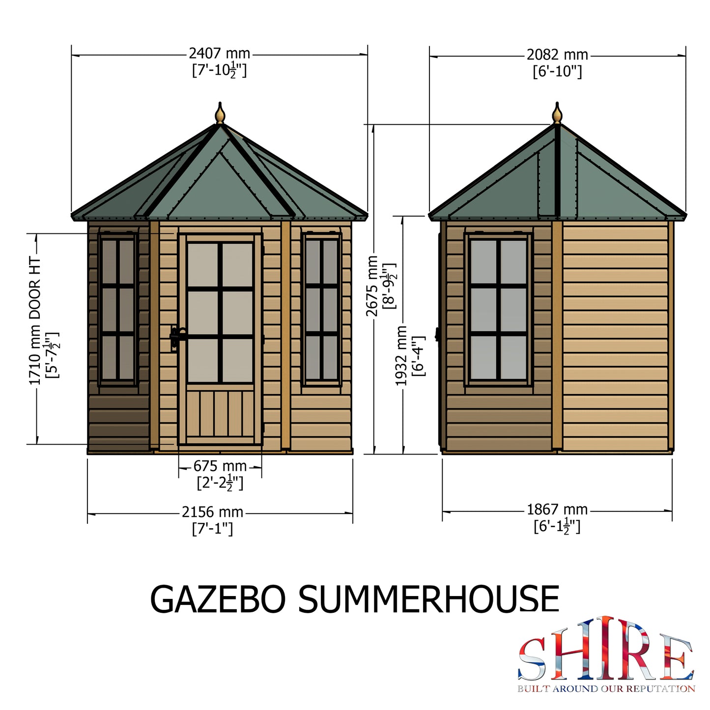 Shire Gazebo Summerhouse PT 6x6