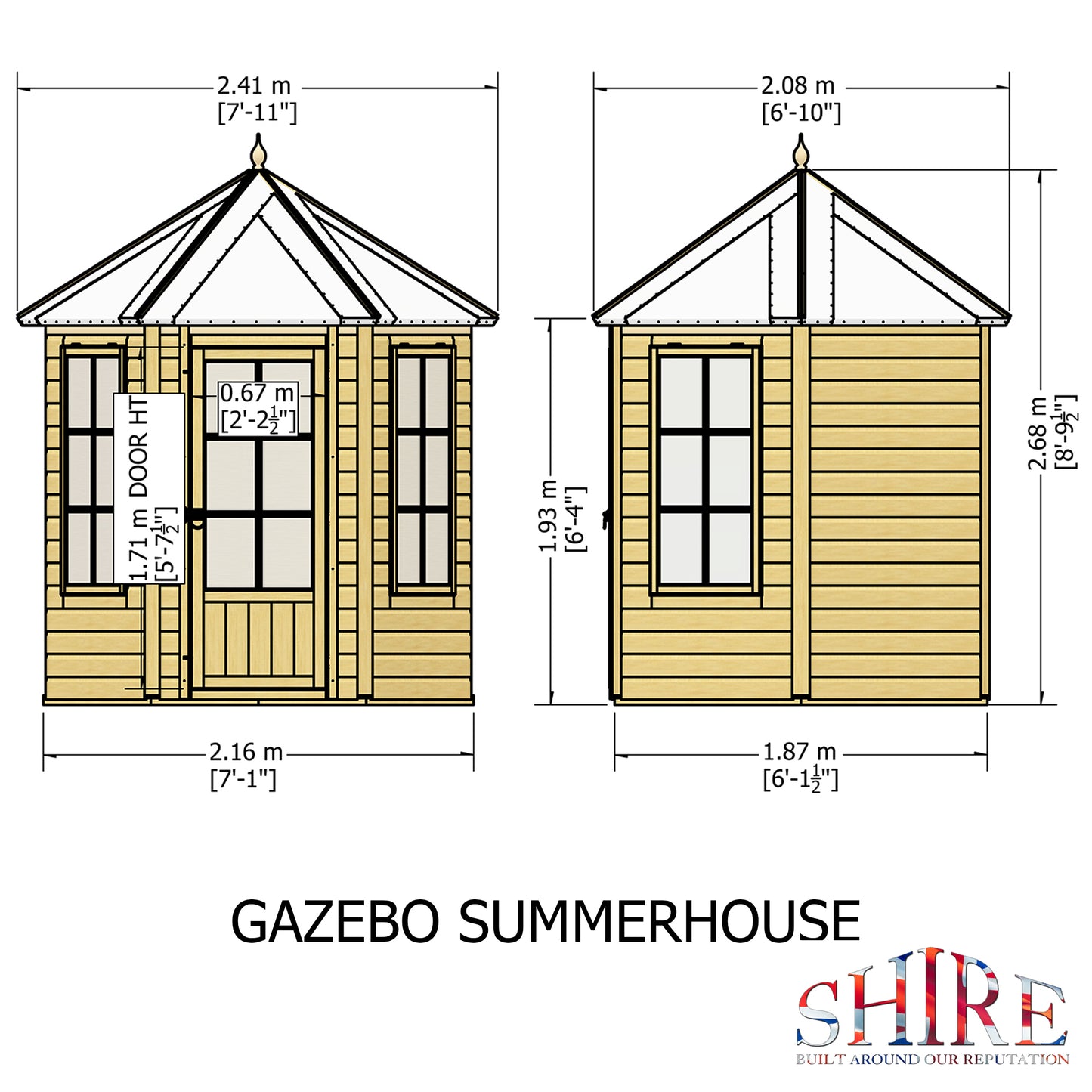 Shire Gazebo Summerhouse 6 x 6