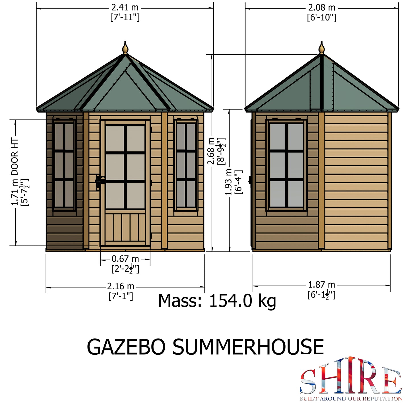 Shire Gazebo Summerhouse PT 6x6