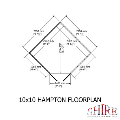 Shire Hampton 10x10 Loglap