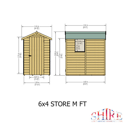 Shire Shetland Shiplap Apex 6x4