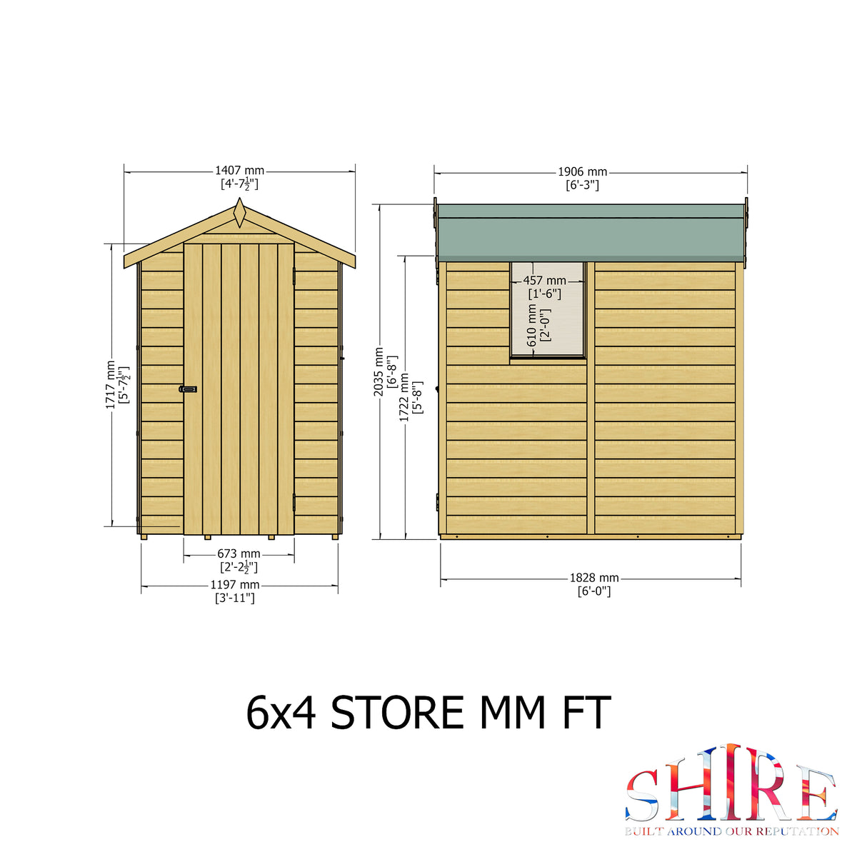 Shire Shetland Shiplap Apex 6x4