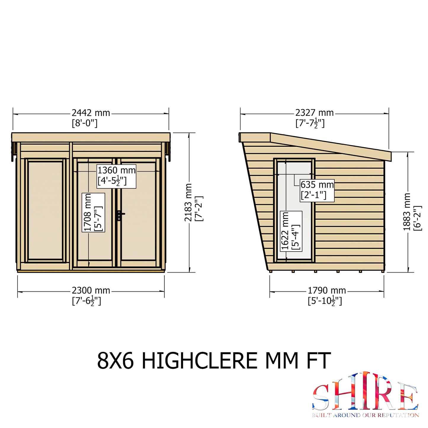 Shire Highclere 8x6 Loglap