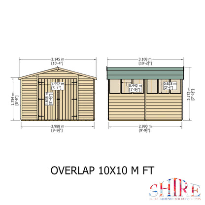 Shire Overlap Double Door 10x10 D/D