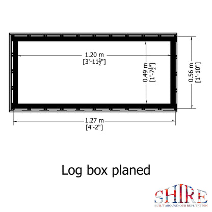 Shire Log Box Planed Timbers Pressure treated