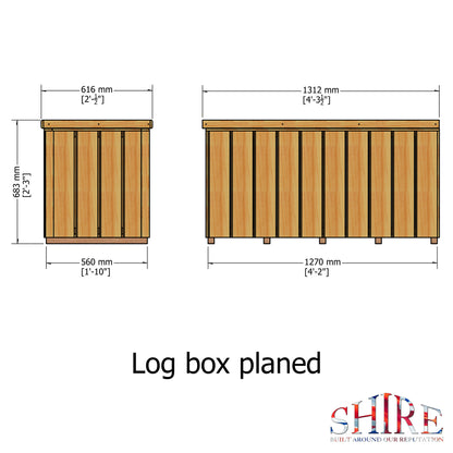 Shire Log Box Planed Timbers Pressure treated