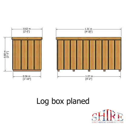 Shire Log Box Planed Timbers Pressure treated
