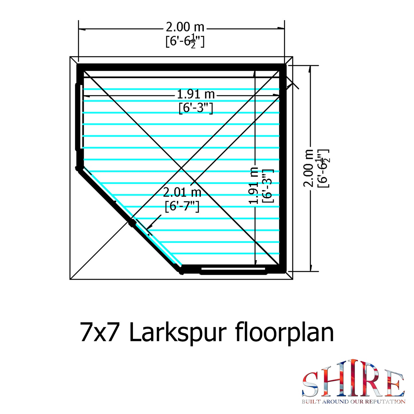 Shire Larkspur 7x7 Loglap