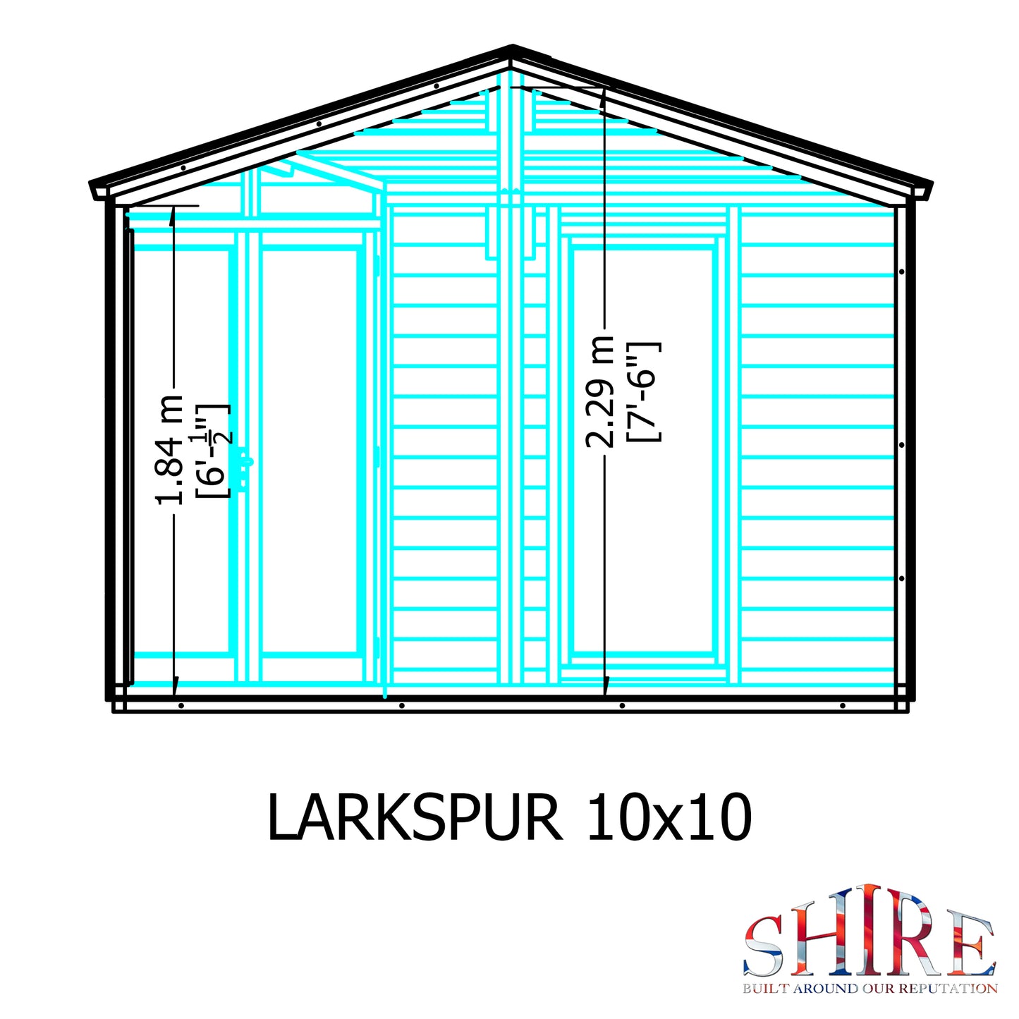 Shire Larkspur 10x10 Shiplap