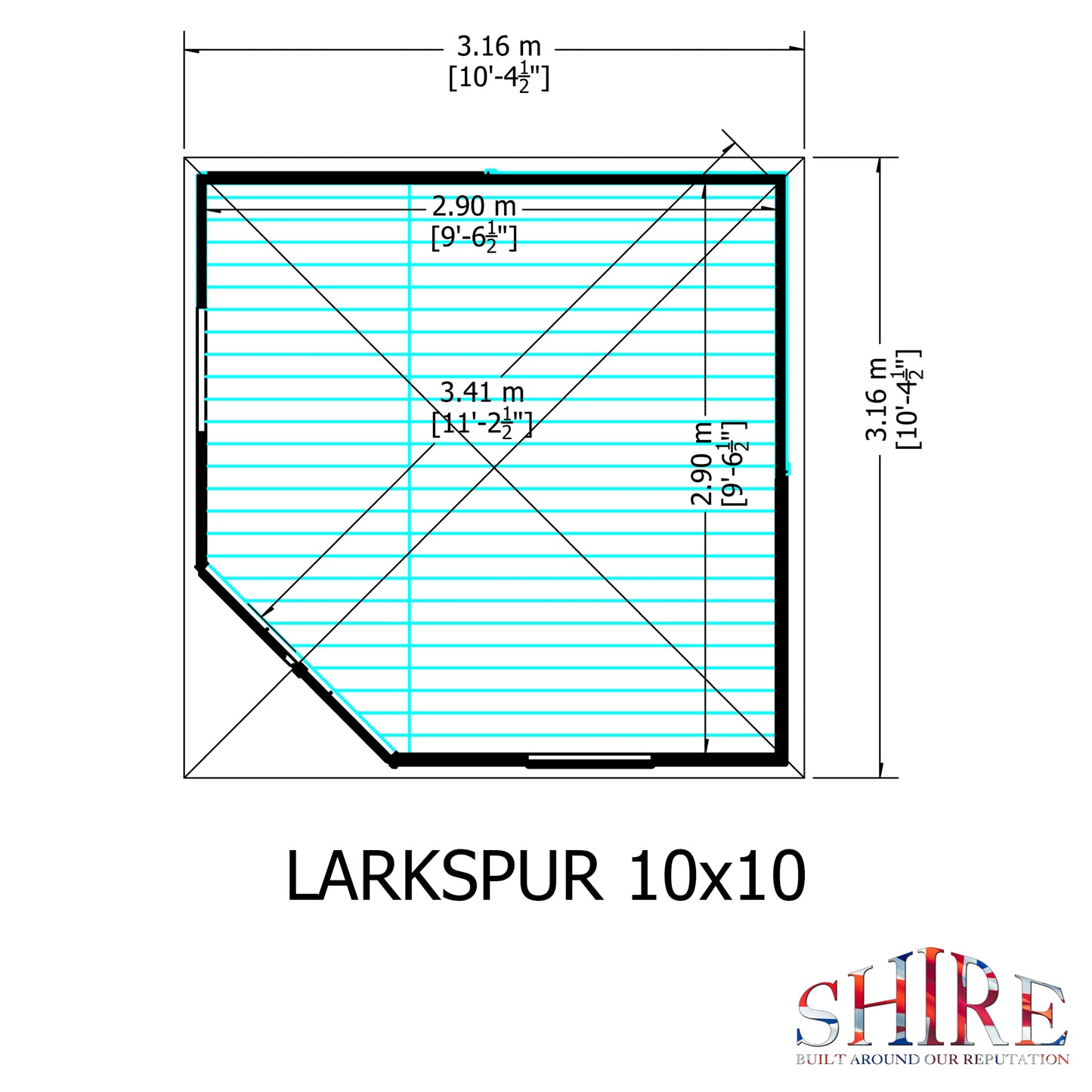 Shire Larkspur 10x10 Loglap