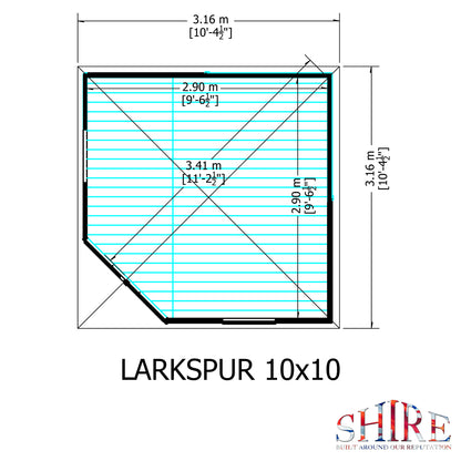 Shire Larkspur 10x10 Loglap